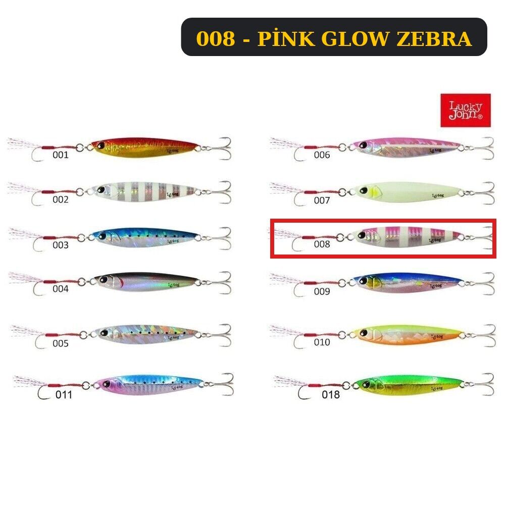 Lucky John Basara Jig Yem 5Gr 008 - PİNK GLOW ZEBRA