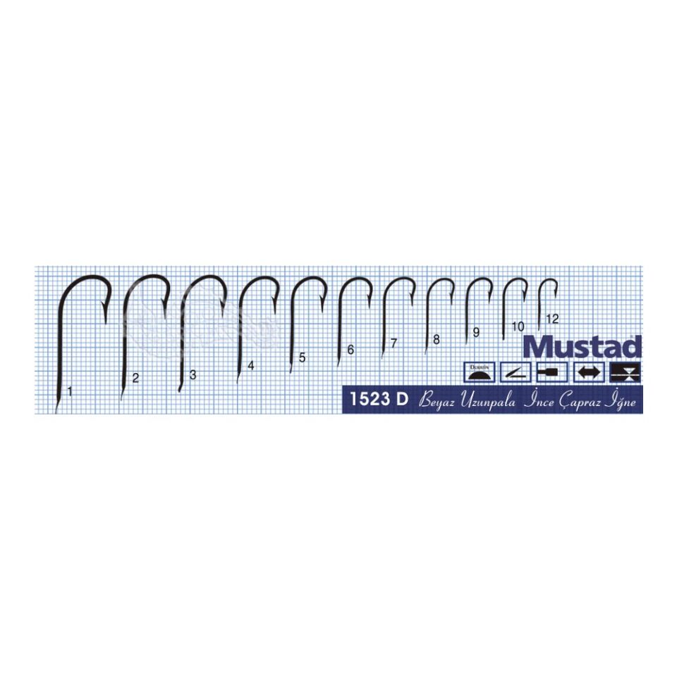 Mustad Olta İğnesi 1523D 100lü 3