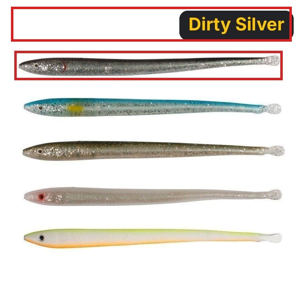 Savage gear LB Sandeel Slug 14 cm 6 Adet Suni Yem Dirty Silver