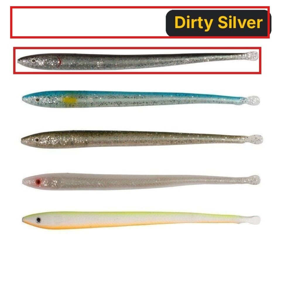 Savage gear LB Sandeel Slug 14 cm 6 Adet Suni Yem Dirty Silver