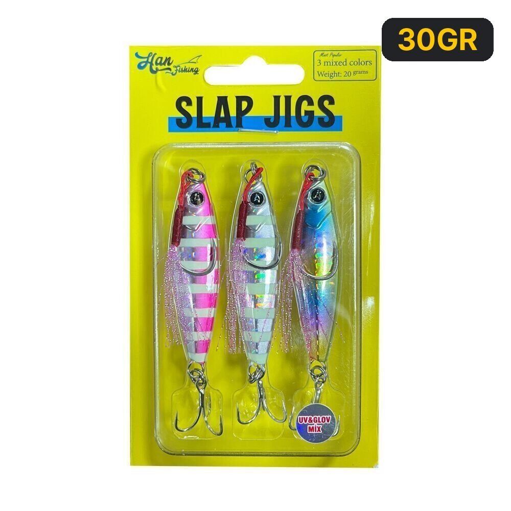 Hanfish Uv&Glow Mix Slap Jigs 30GR