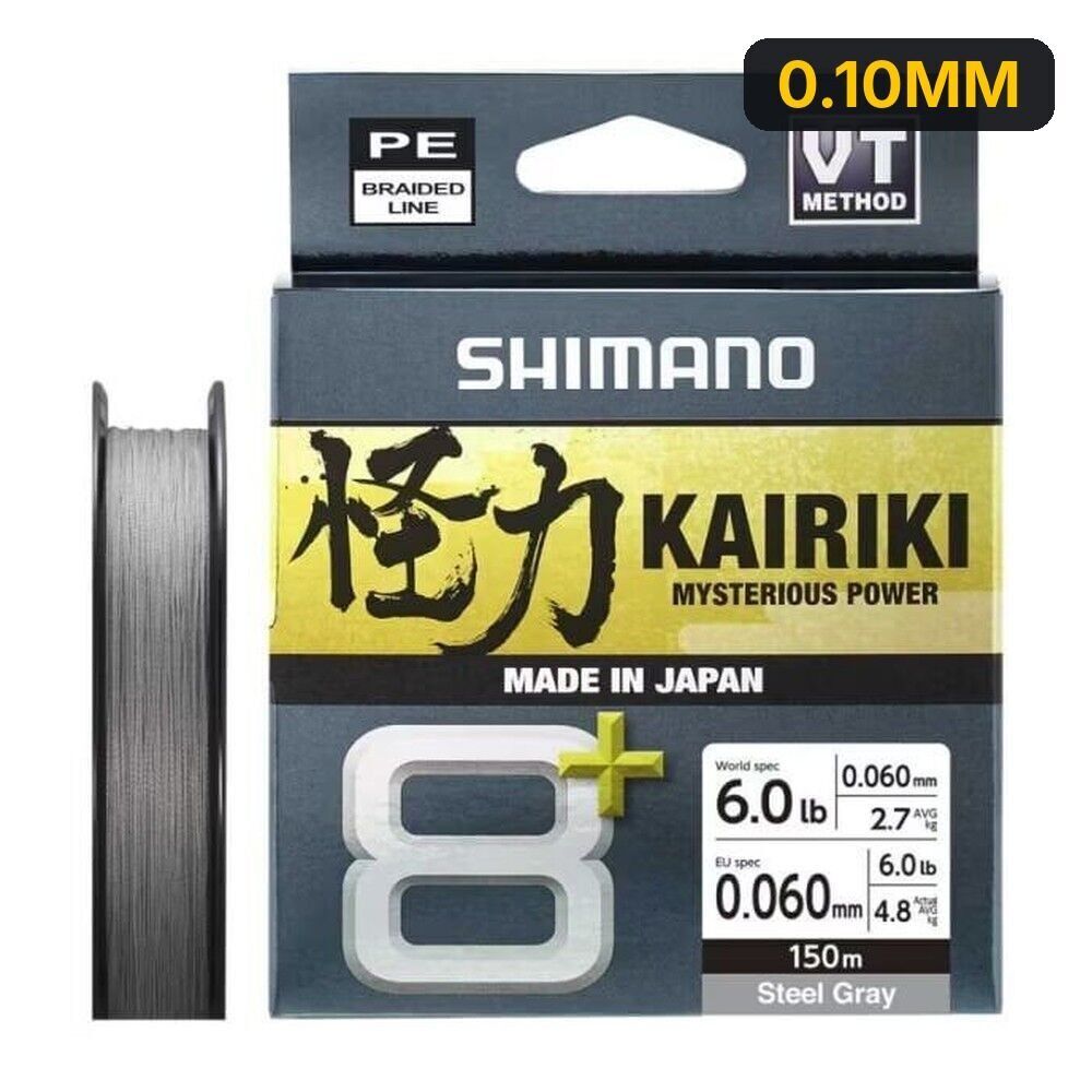 Shimano Kairiki 8+ 150m Grey Örgü İp Misina 0.10MM