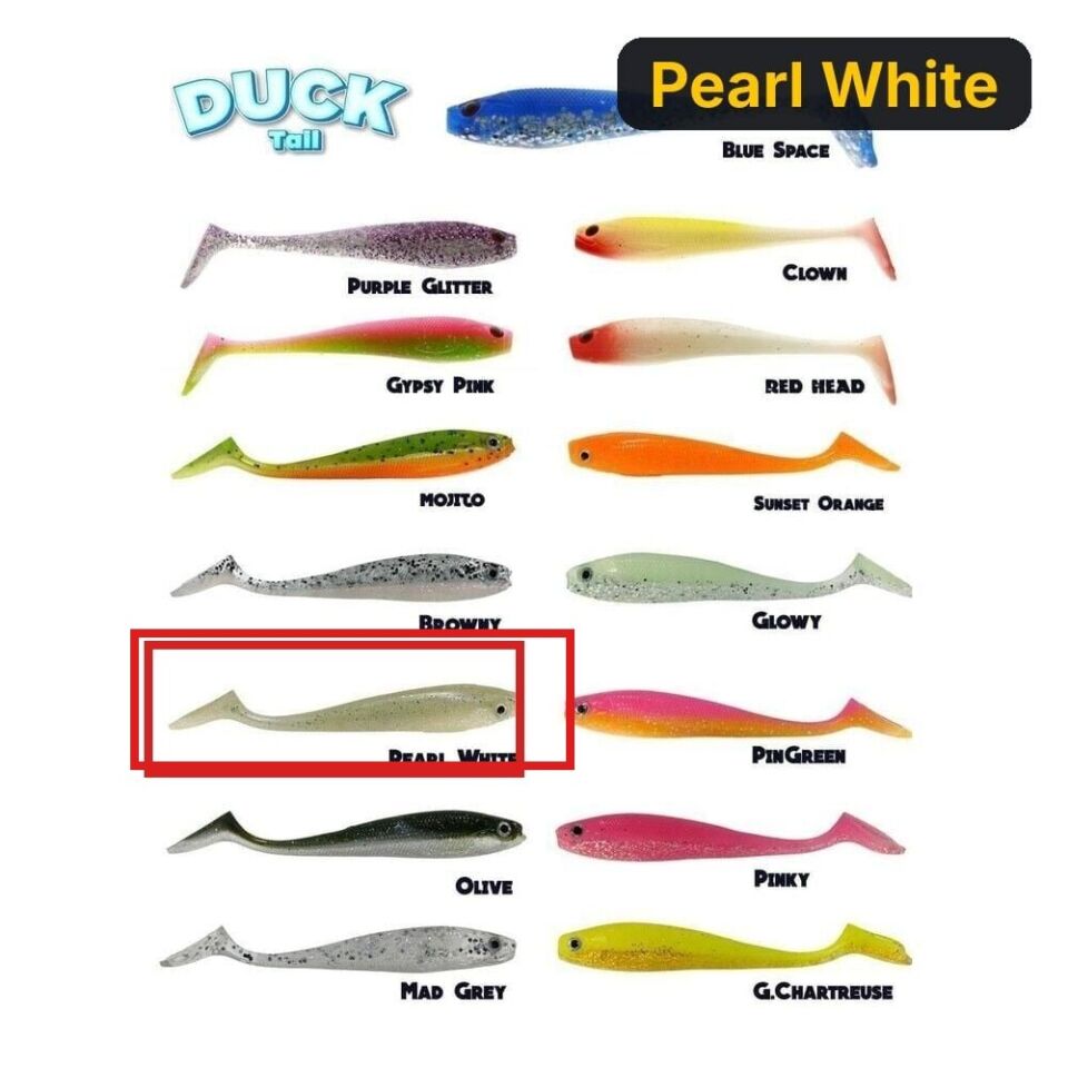 Fujin Duck Tail 9cm Silikon Balık Pearl White