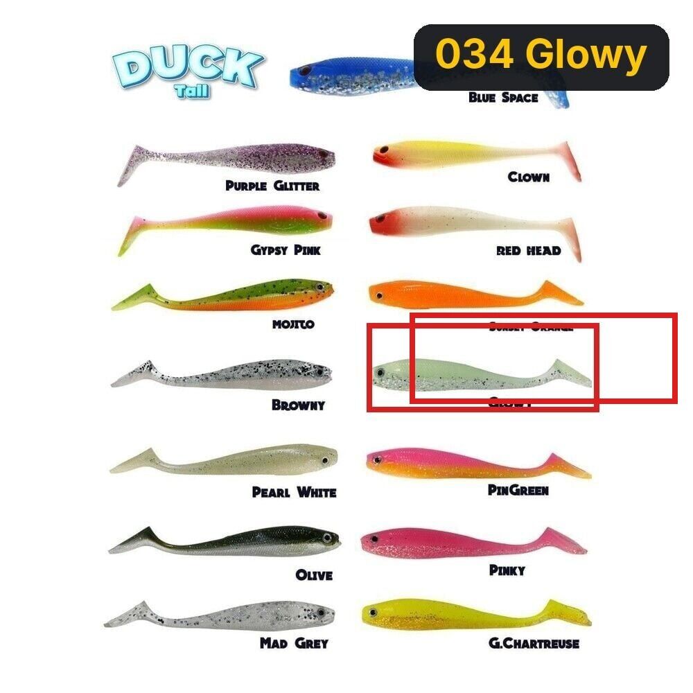 Fujin Duck Tail 9cm Silikon Balık 034 Glowy