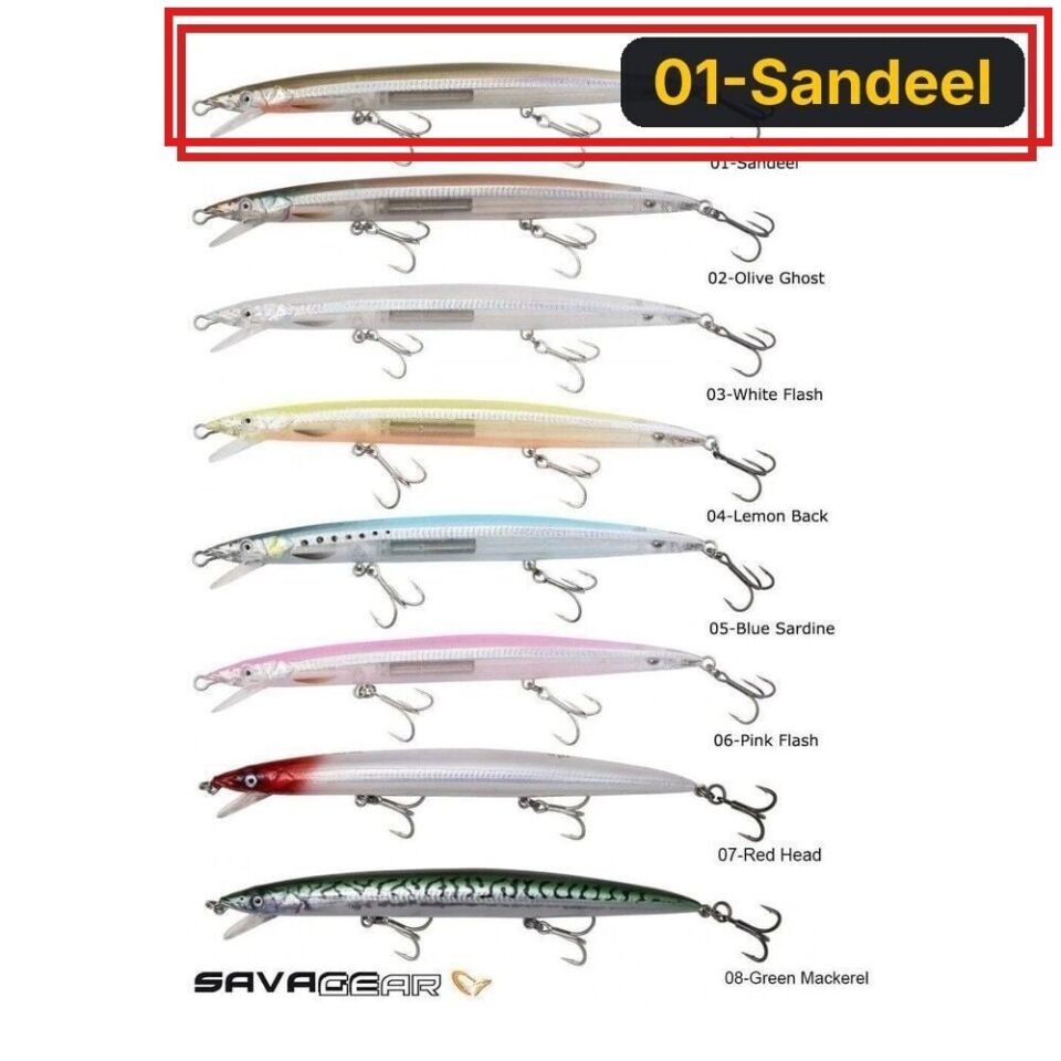 Savage gear Sandeel Jerk Minnow Slow Float 175 25g Suni Yem 01-Sandeel