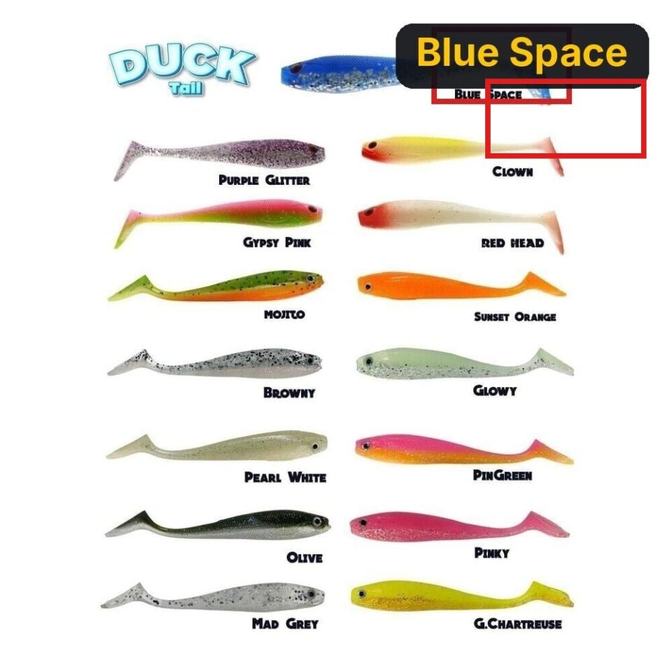 Fujin Duck Tail 9cm Silikon Balık Blue Space