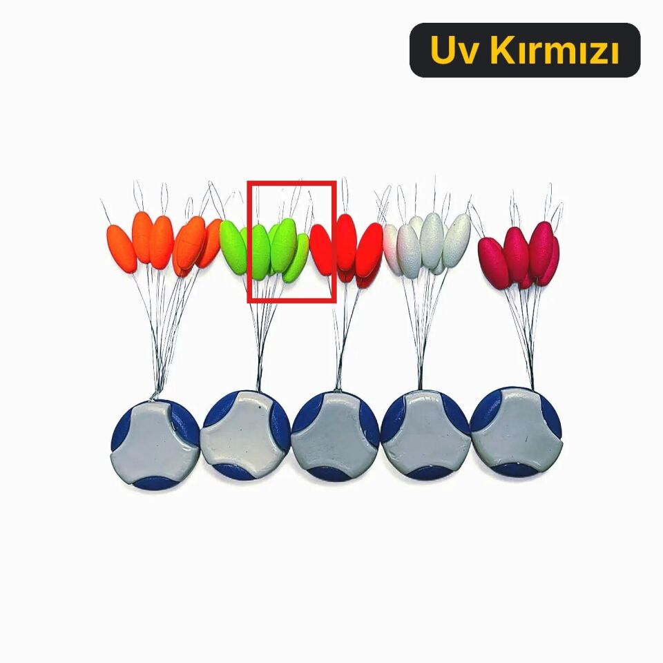 Anchor Stoperli UV Yem Yüzdürücü Medium Uv Kırmızı