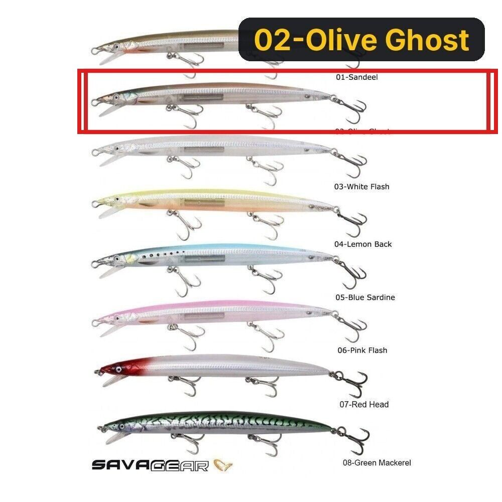 Savage gear Sandeel Jerk Minnow Slow Float 175 25g Suni Yem 02-Olive Ghost