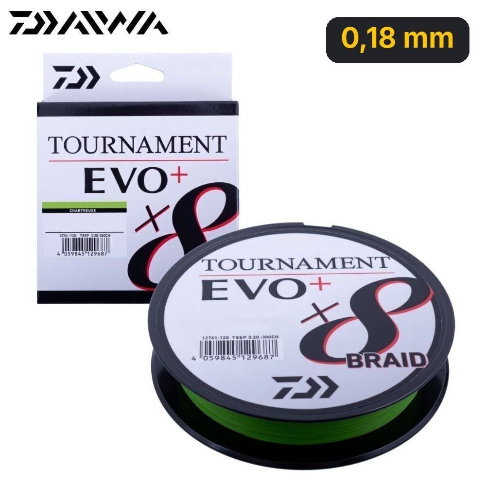 Daiwa Tournament EVO+ 8B Chartreuse İp Misina (135m) 0,18 mm