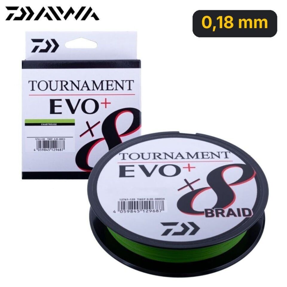 Daiwa Tournament EVO+ 8B Chartreuse İp Misina (135m) 0,18 mm