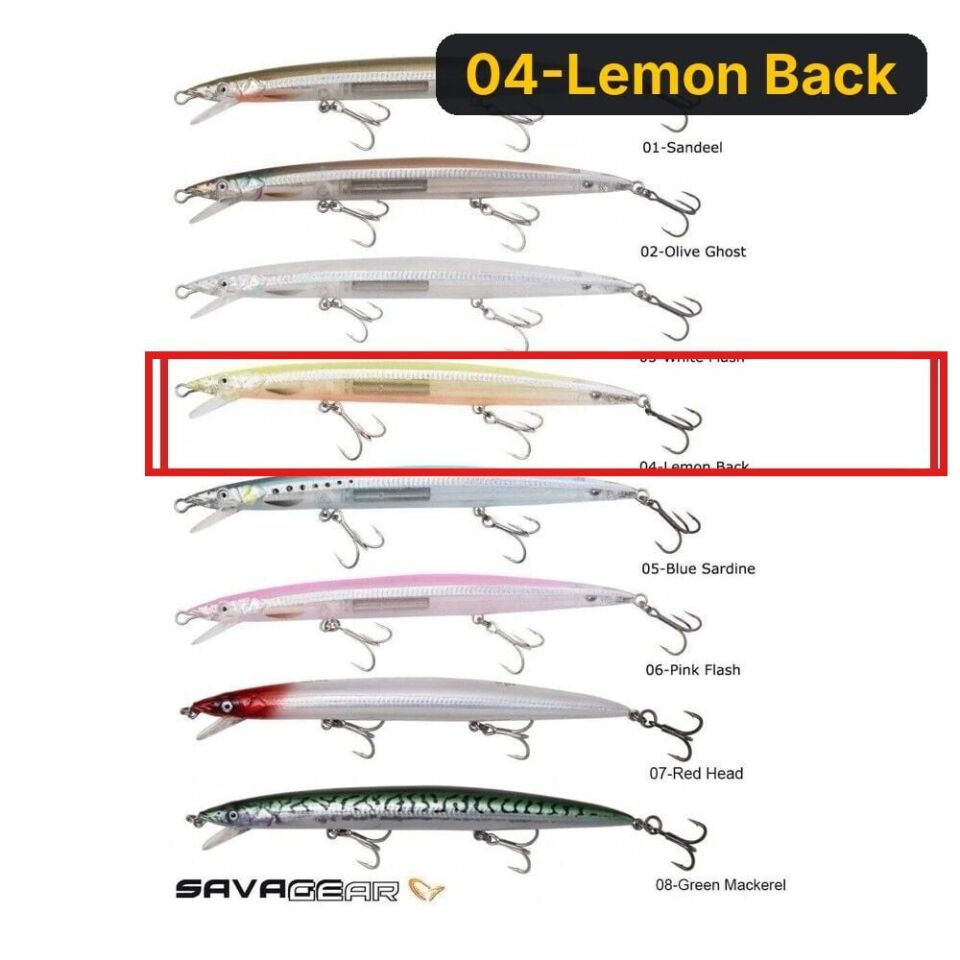Savage gear Sandeel Jerk Minnow Slow Float 175 25g Suni Yem 04-Lemon Back