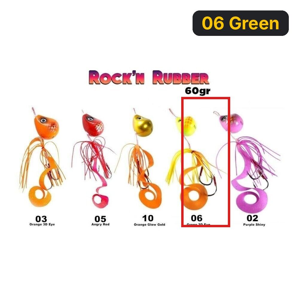 Fujin Rock'n Rubber 60gr Tai Rubber Set 06 Green