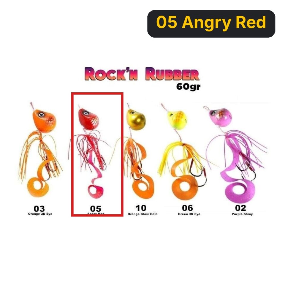 Fujin Rock'n Rubber 60gr Tai Rubber Set 05 Angry Red