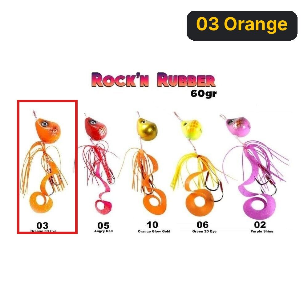 Fujin Rock'n Rubber 60gr Tai Rubber Set 03 Orange