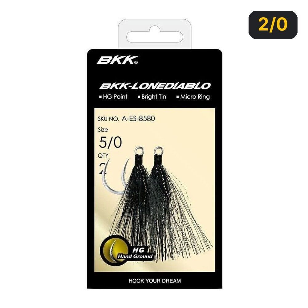 BKK Lone Diablo BT- Black Bucktail Olta İğnesi 2/0