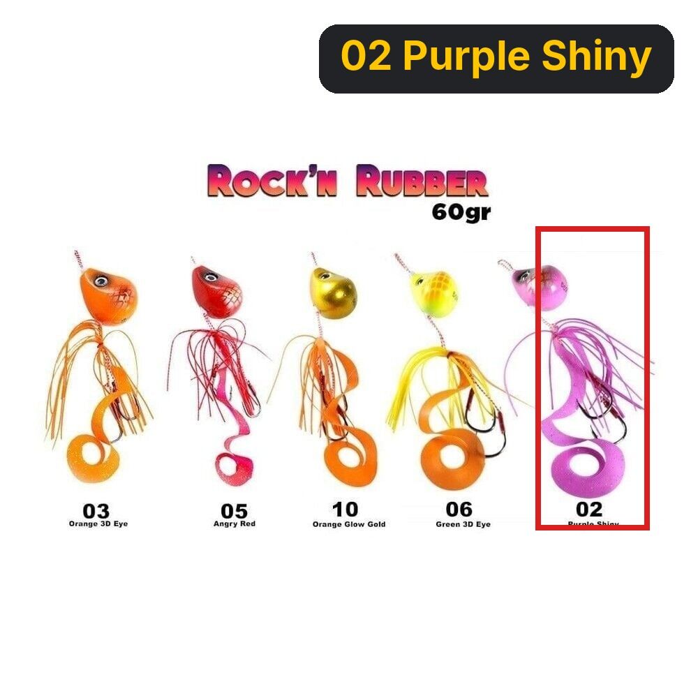 Fujin Rock'n Rubber 60gr Tai Rubber Set 02 Purple Shiny