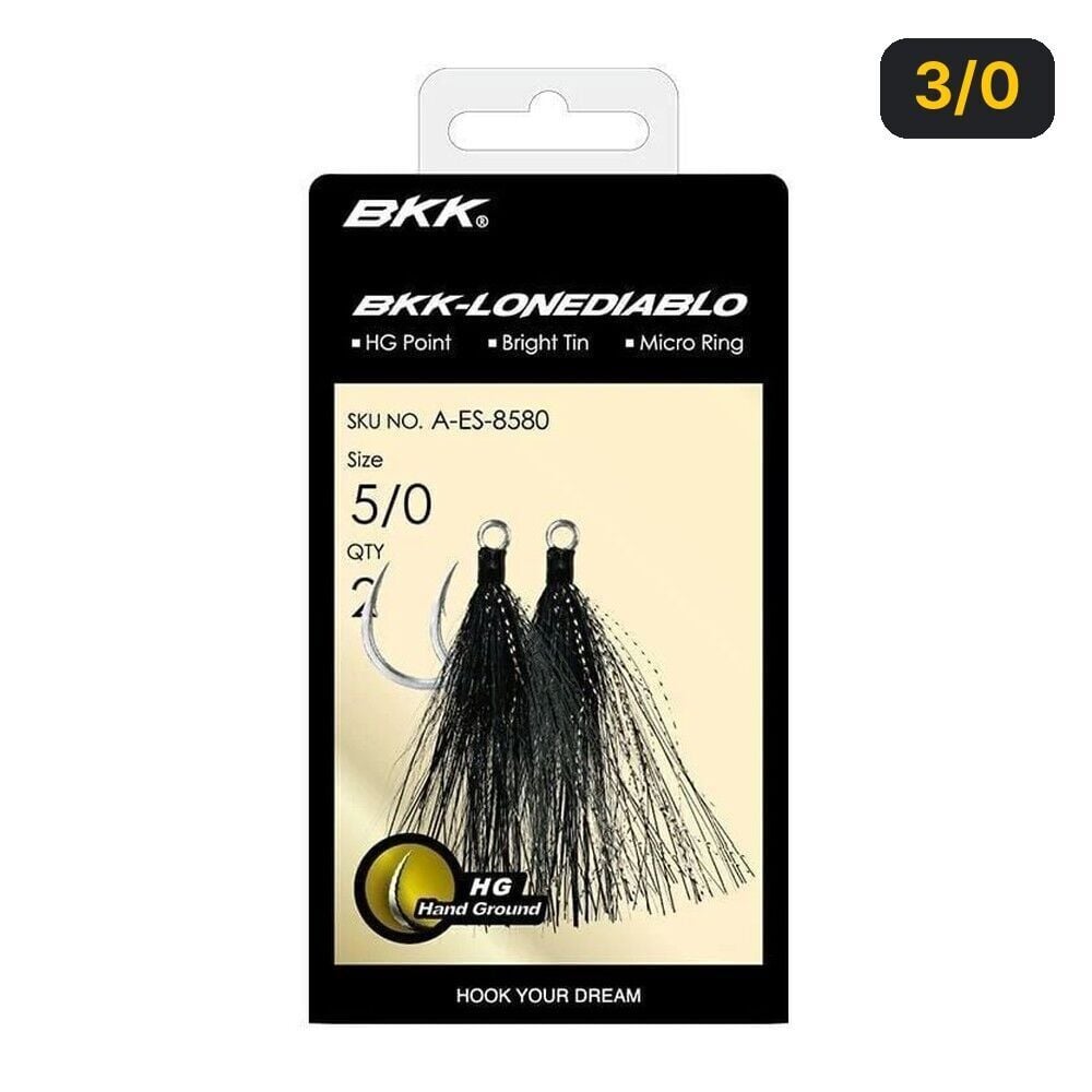 BKK Lone Diablo BT- Black Bucktail Olta İğnesi 3/0