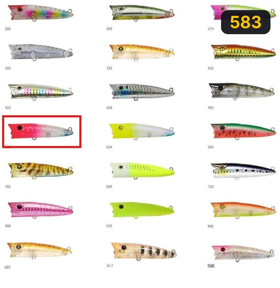 Zipbaits Popper 68mm Su Üstü Poping 8.3gr Maket Balık 583