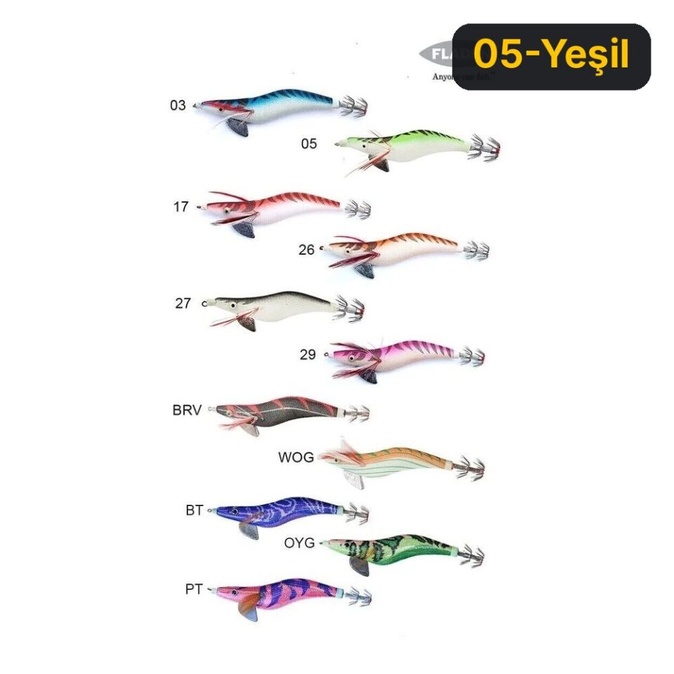 Fladen Kurşunlu Kalamar Zokasi 3.5G 05-Yeşil