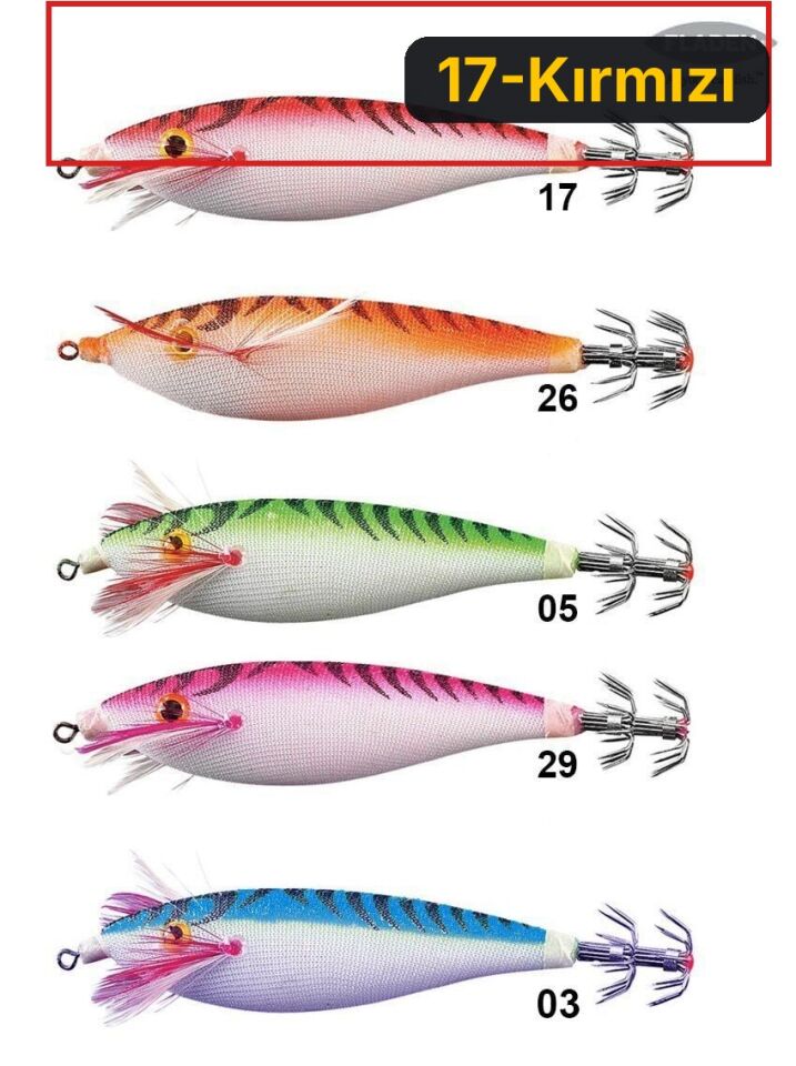 Fladen Kalamar Zokası 7 CM 17-Kırmızı