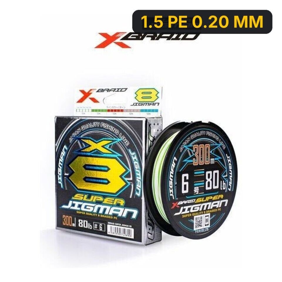 Ygk X013 Süper Jigman Pe X8 300M Multicolor İp Misina 1.5 PE 0.20 MM