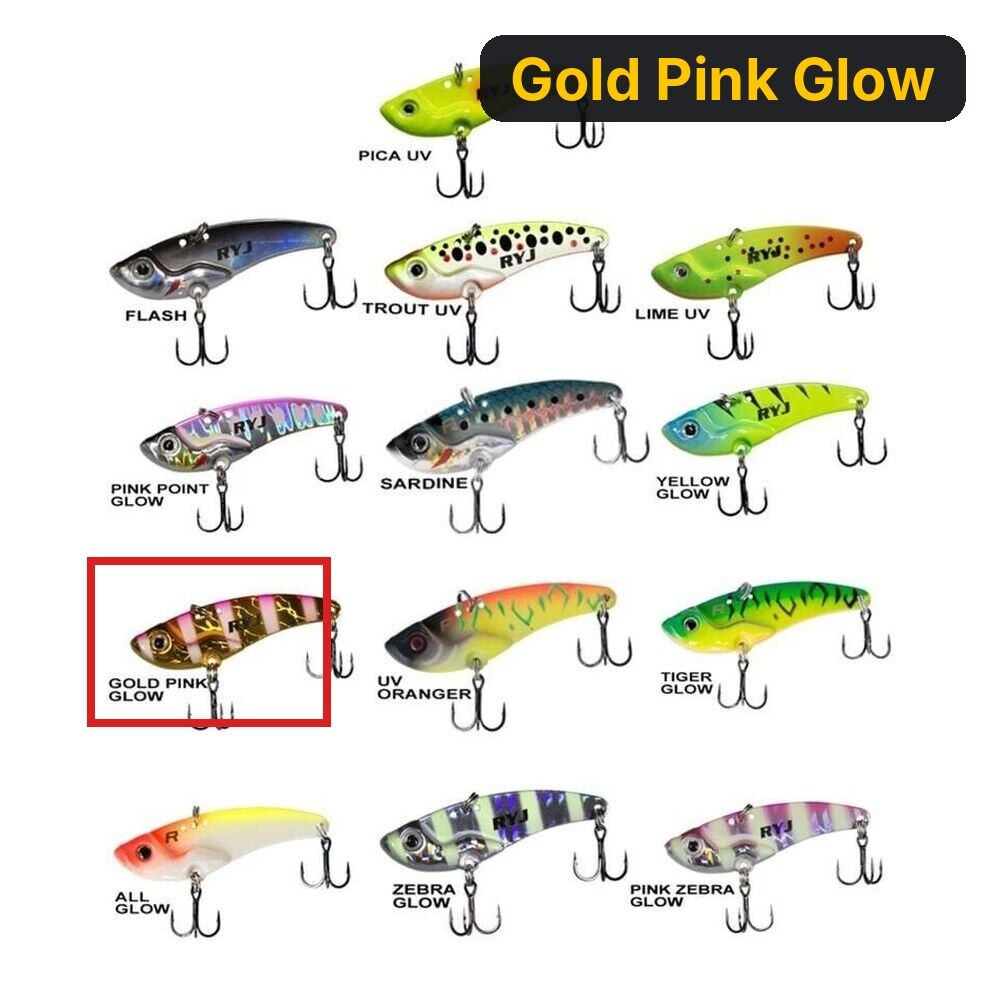 Ryuji Mirror Vib 4gr / 3.5cm Jig Yem Gold Pink Glow