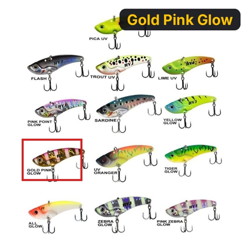 Ryuji Mirror Vib 4gr / 3.5cm Jig Yem Gold Pink Glow