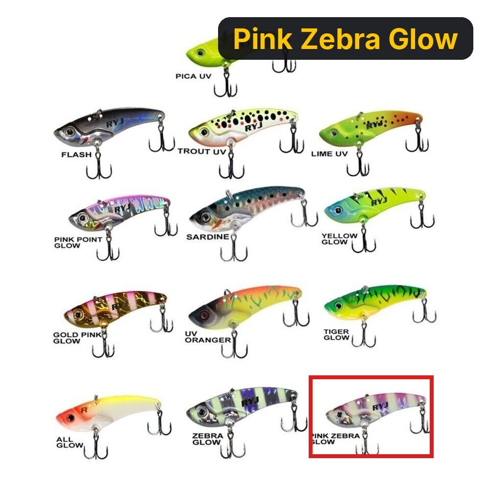 Ryuji Mirror Vib 4gr / 3.5cm Jig Yem Pink Zebra Glow