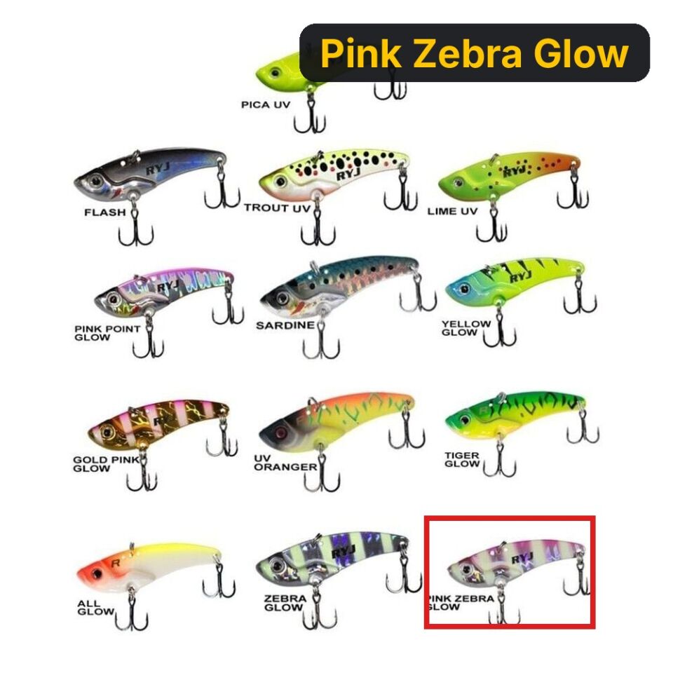 Ryuji Mirror Vib 4gr / 3.5cm Jig Yem Pink Zebra Glow