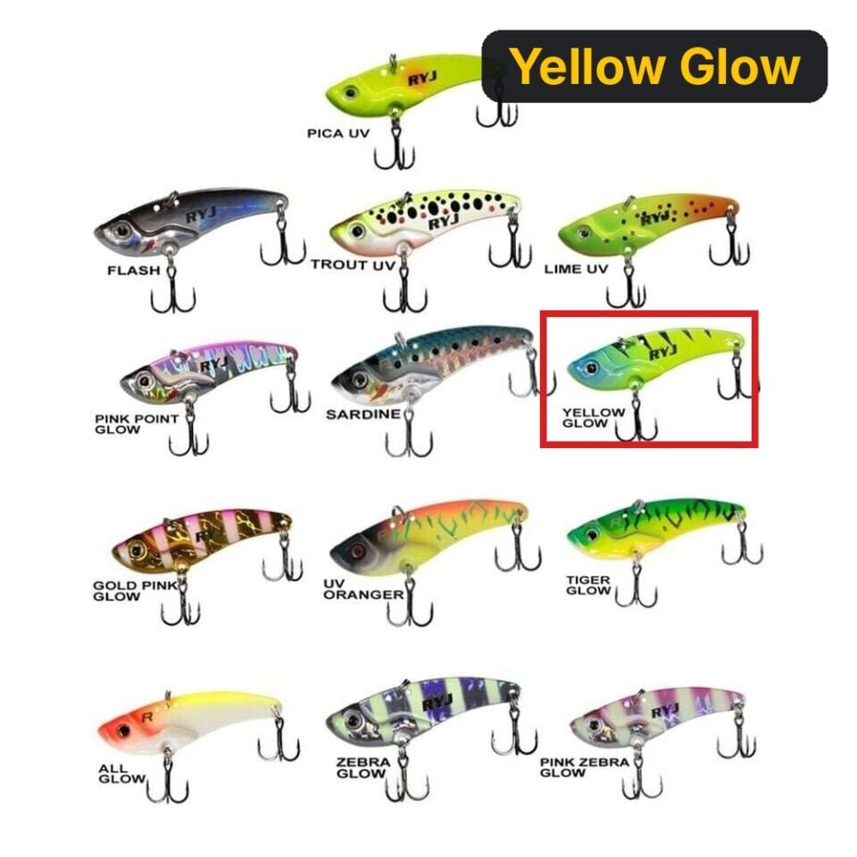 Ryuji Mirror Vib 4gr / 3.5cm Jig Yem Yellow Glow