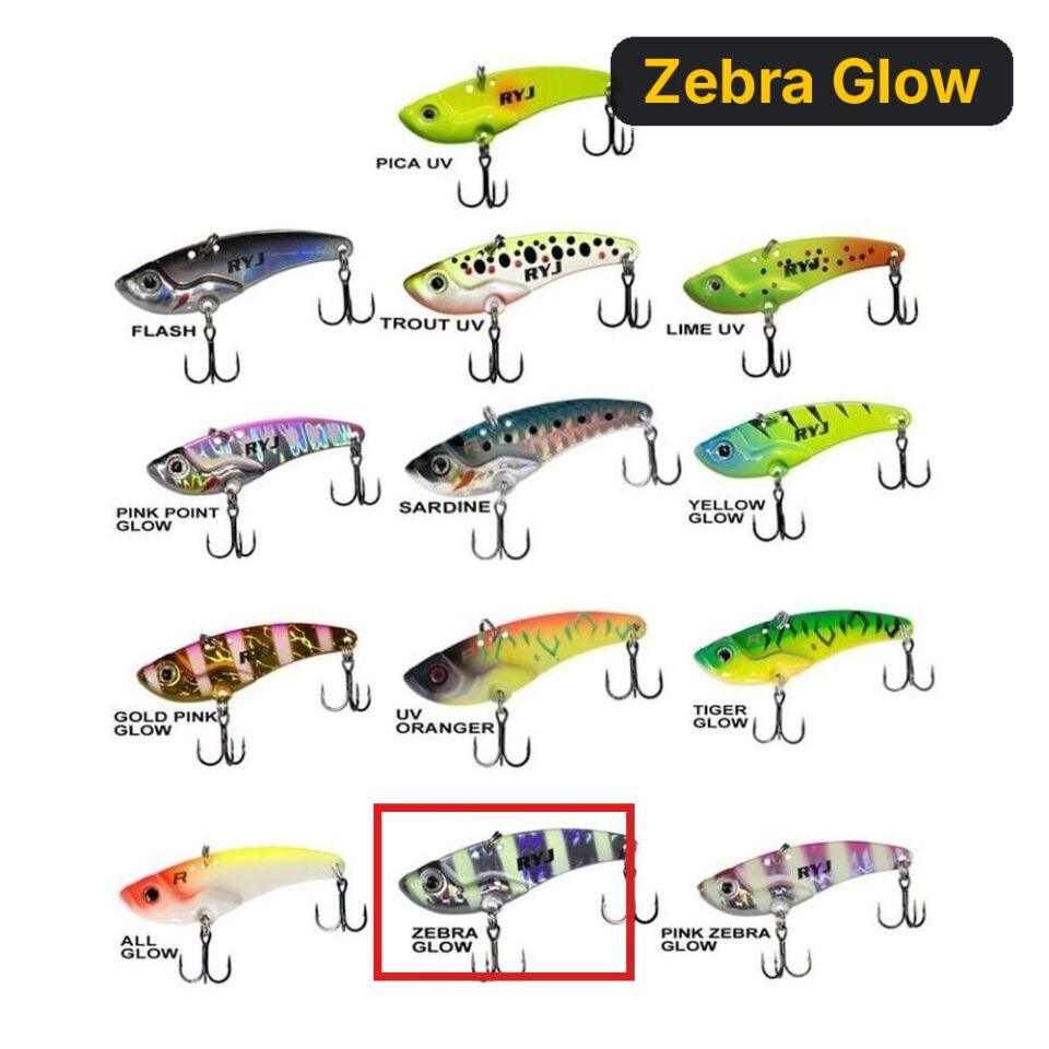 Ryuji Mirror Vib 4gr / 3.5cm Jig Yem Zebra Glow