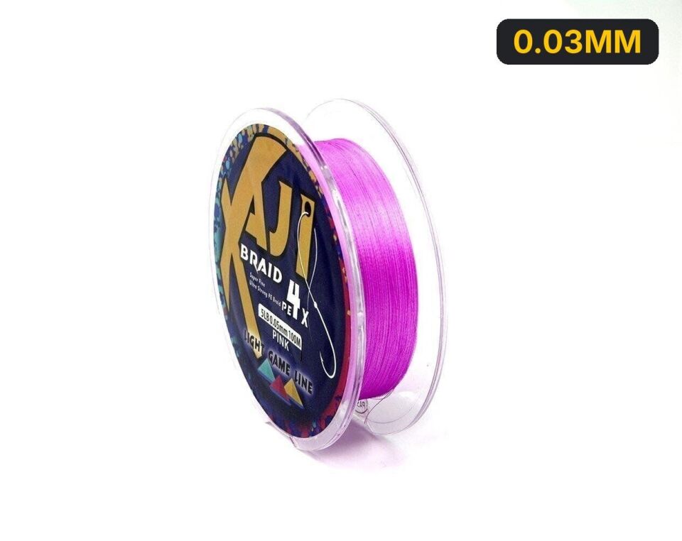 Fujin Aji Light Game Braid 4X 100Mt. Pink İp Misina 0.03MM
