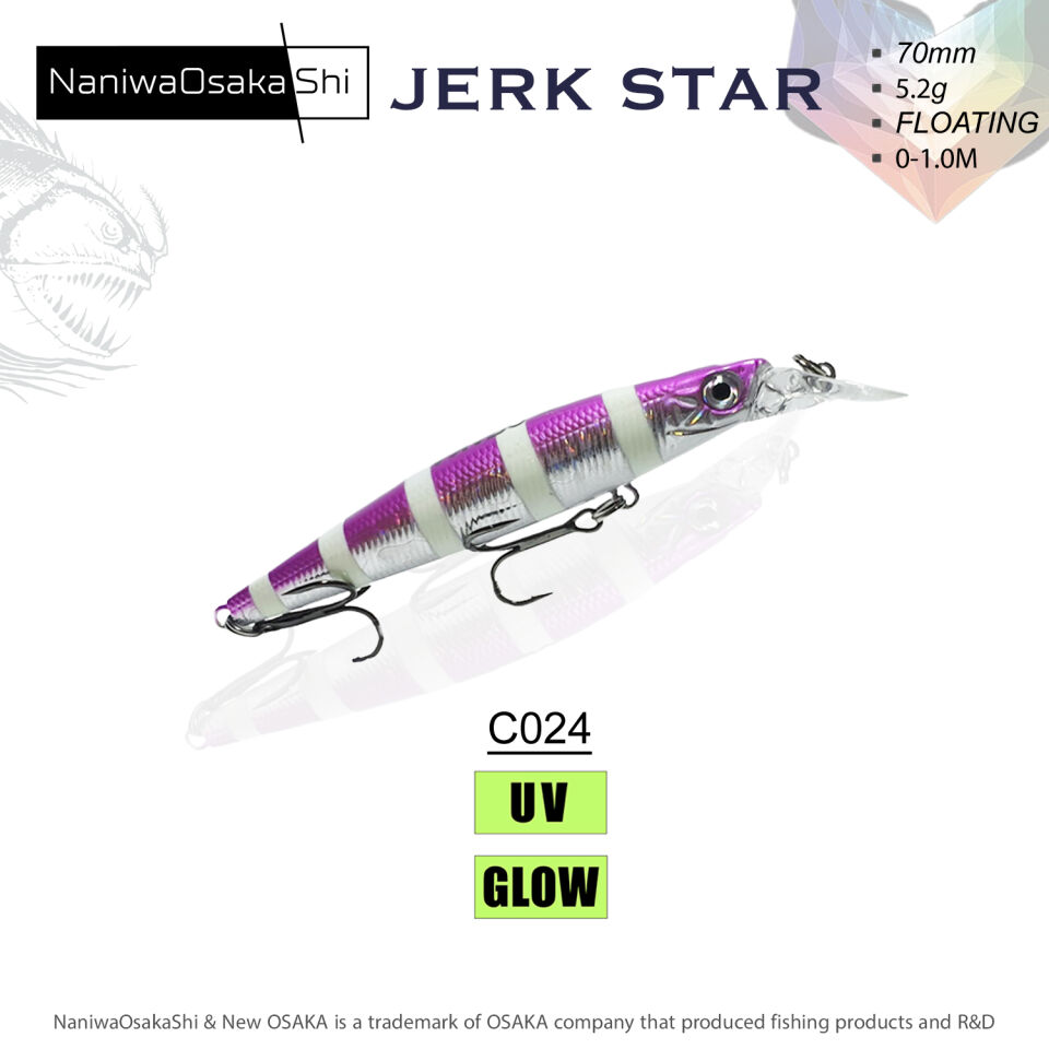 NaniwaOsakaShi Jerk Star 70mm 5.2gr Floating Maket Balık