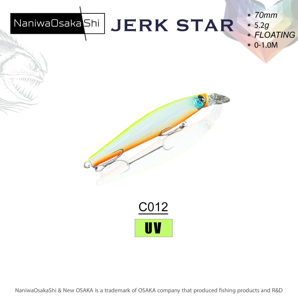 NaniwaOsakaShi Jerk Star 70mm 5.2gr Floating Maket Balık