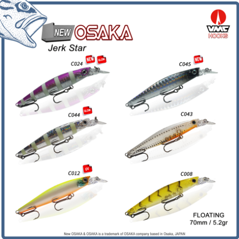 NaniwaOsakaShi Jerk Star 70mm 5.2gr Floating Maket Balık