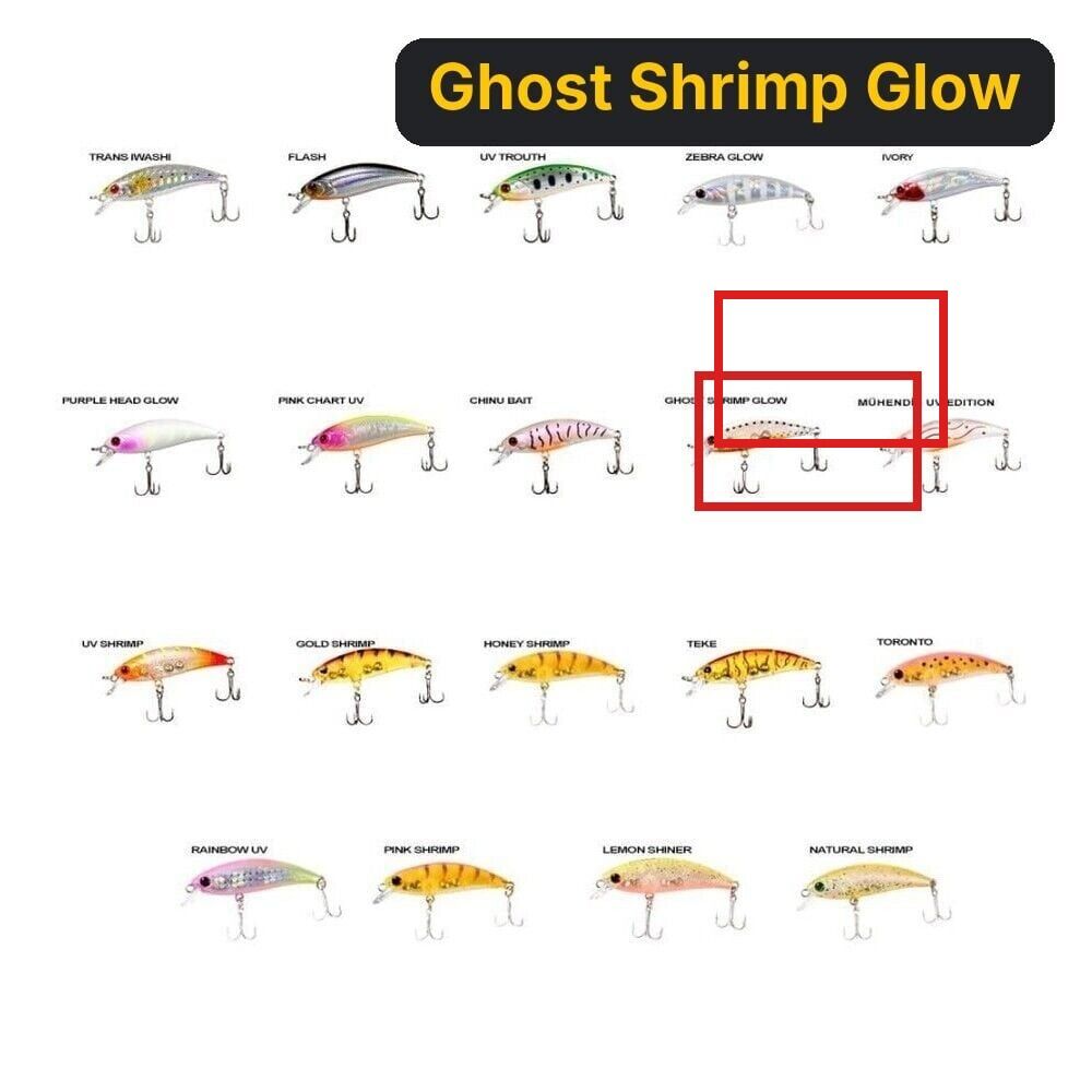 Ryuji Baby Minnow Sinking 5cm 4.5gr Maket Yem Ghost Shrimp Glow