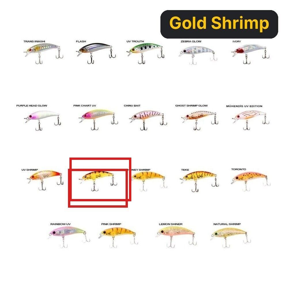 Ryuji Baby Minnow Sinking 5cm 4.5gr Maket Yem Gold Shrimp