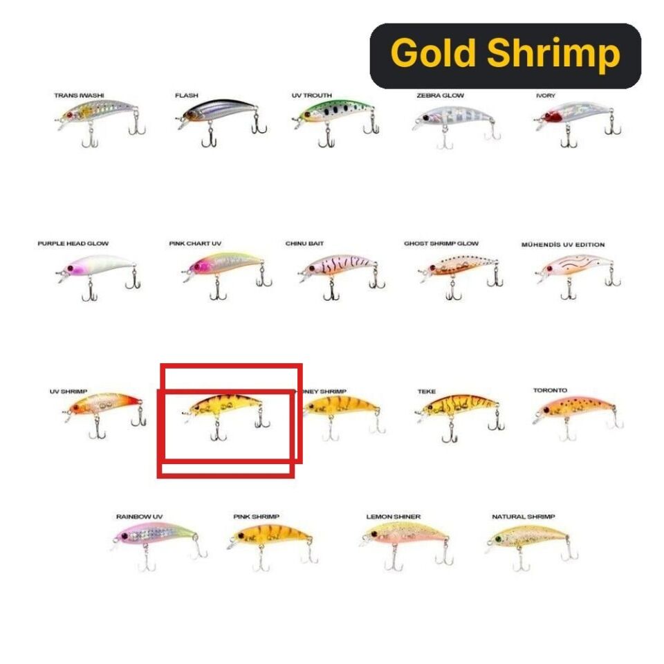 Ryuji Baby Minnow Sinking 5cm 4.5gr Maket Yem Gold Shrimp