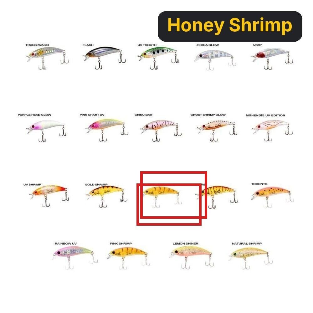 Ryuji Baby Minnow Sinking 5cm 4.5gr Maket Yem Honey Shrimp