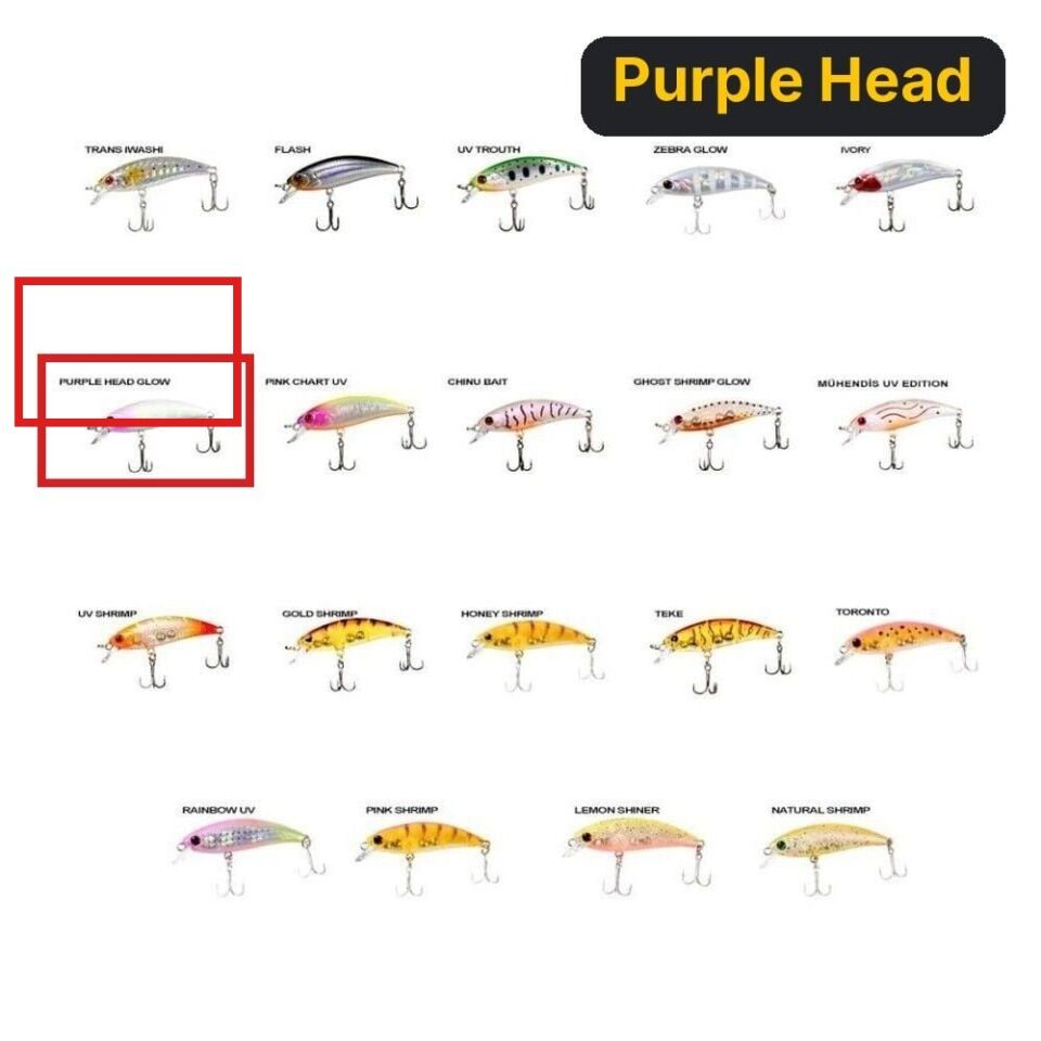 Ryuji Baby Minnow Sinking 5cm 4.5gr Maket Yem Purple Head