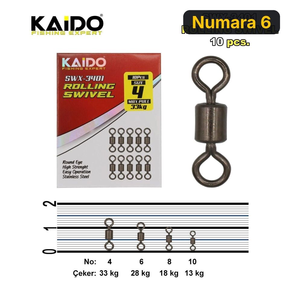 Kaido SWX Rolling Swivel (10 Pcs)