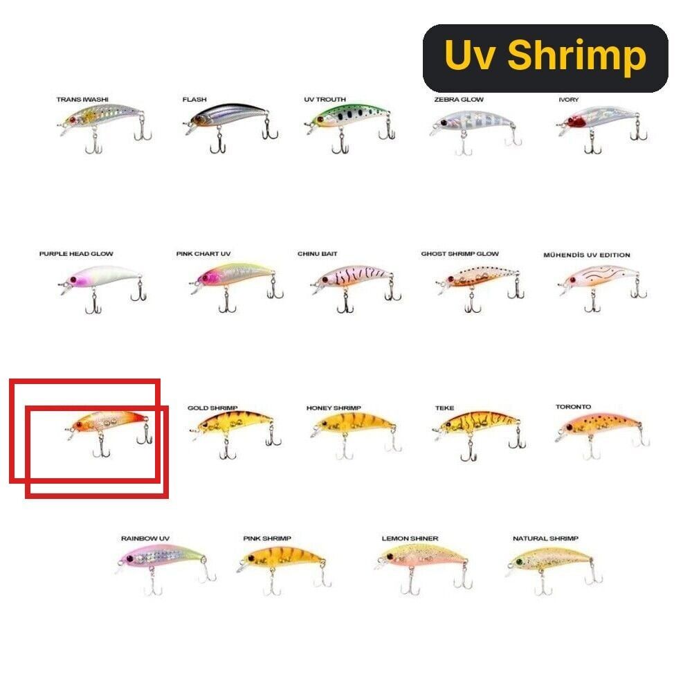 Ryuji Baby Minnow Sinking 5cm 4.5gr Maket Yem Uv Shrimp