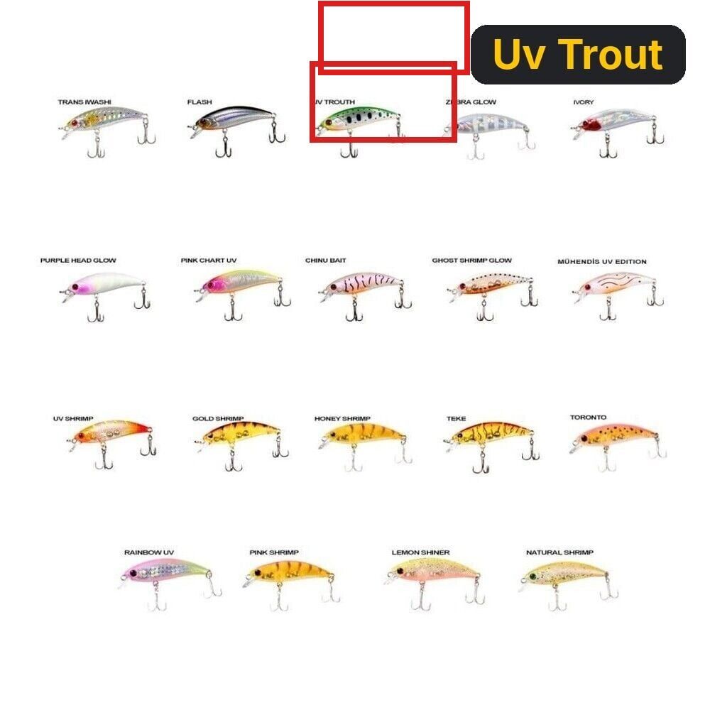 Ryuji Baby Minnow Sinking 5cm 4.5gr Maket Yem Uv Trout