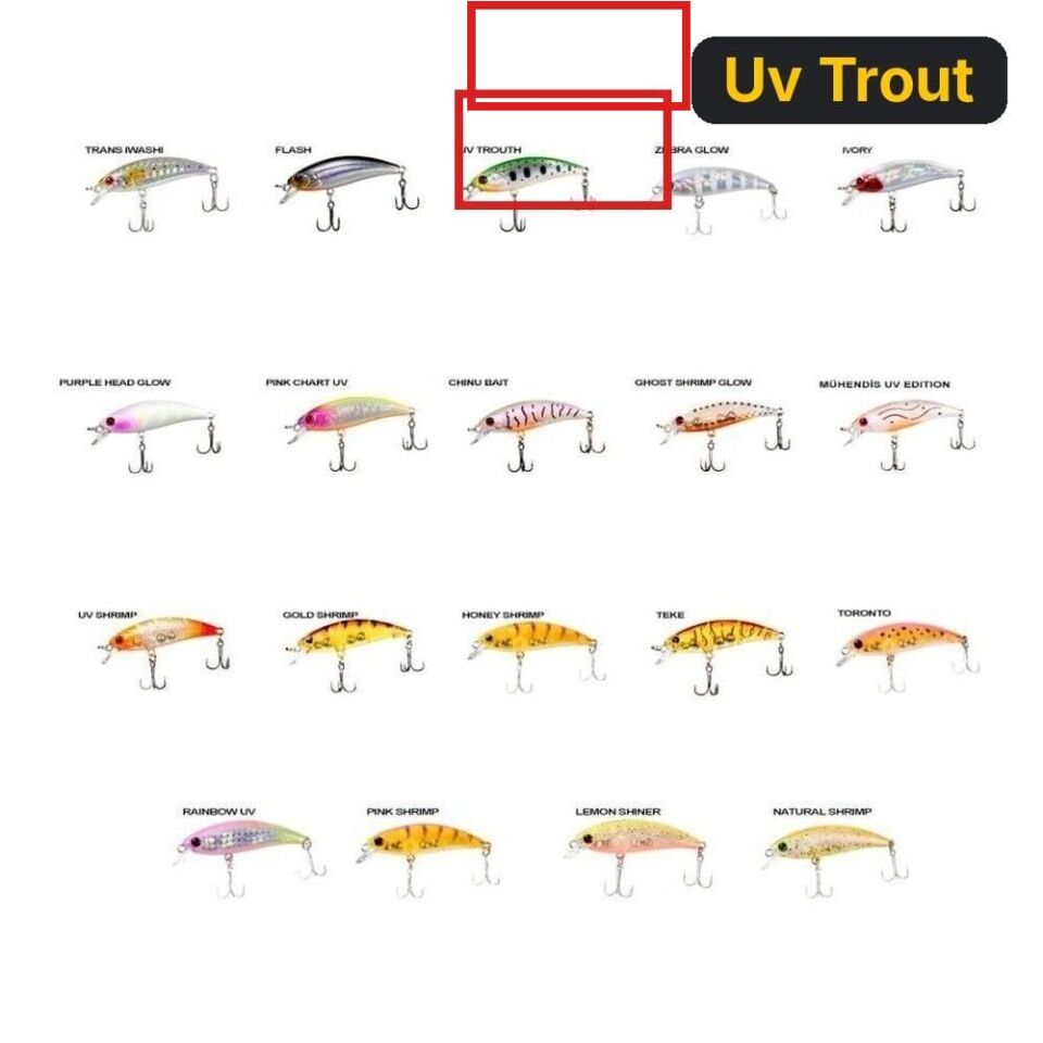 Ryuji Baby Minnow Sinking 5cm 4.5gr Maket Yem Uv Trout