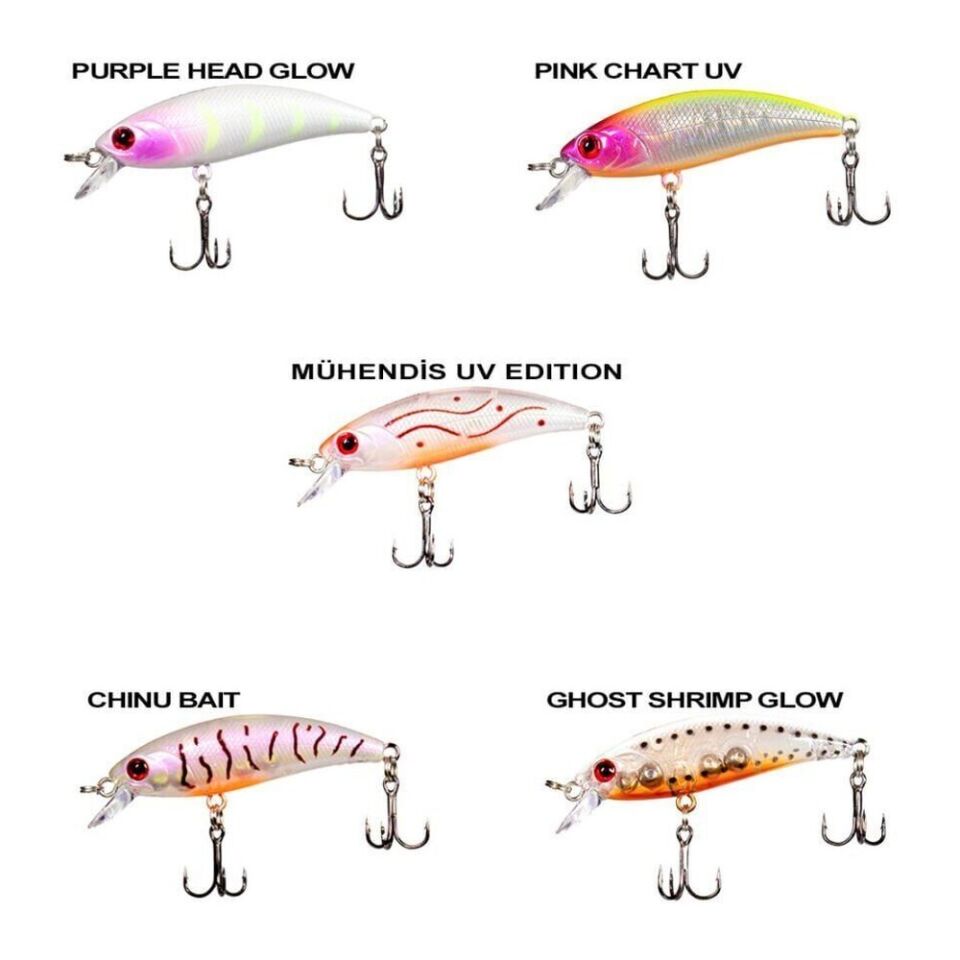 Ryuji Baby Minnow Sinking 5cm 4.5gr Maket Yem Uv Trout