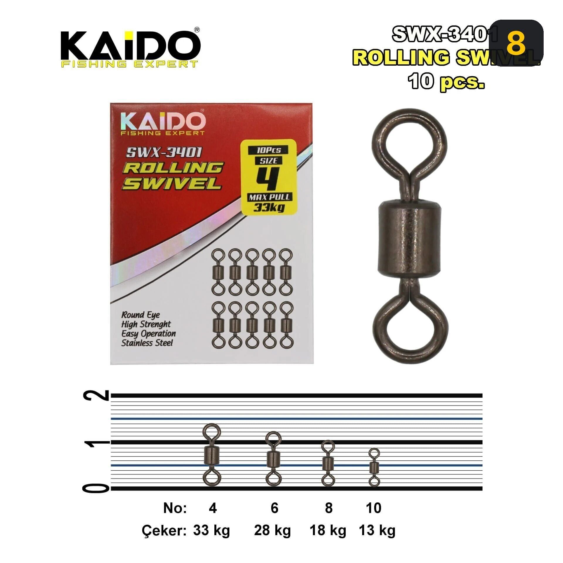 Kaido SWX Rolling Swivel (10 Pcs) 8