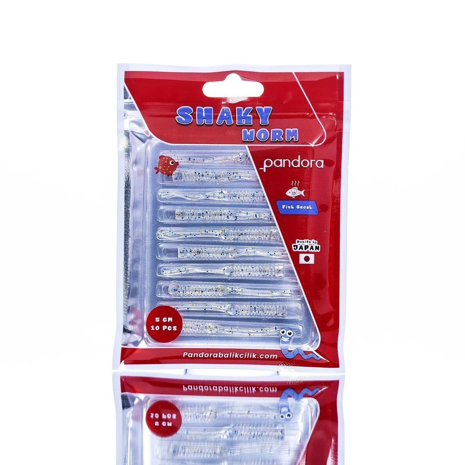 Pandora Shaky Worm (10'lu Paket) Silikon Yem