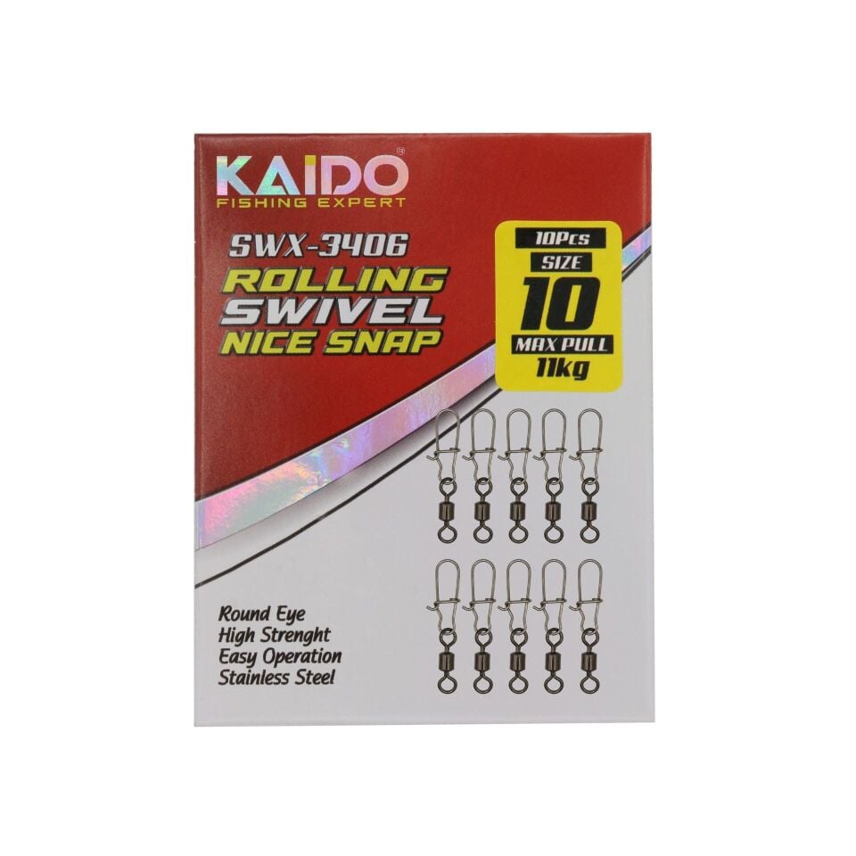 Kaido SWX Rolling Swivel Coastlock Snap (10 Pcs)