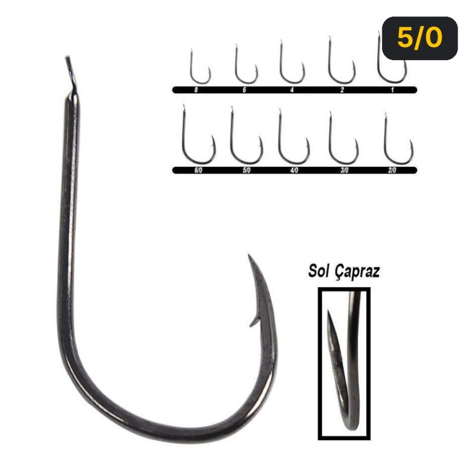 Hayabusa HFKS 130 Kısa Dövme Çupra İğnesi 15'li Paket Black Nikel 5/0