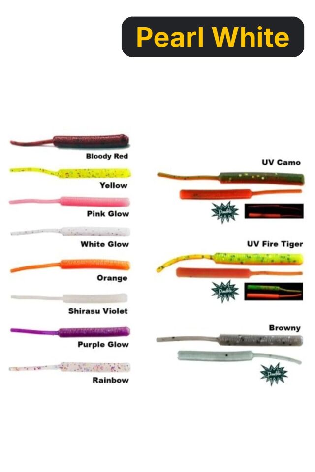 Fujin Baby Worm 5.2 cm Floating LRF Silikonu Pearl White